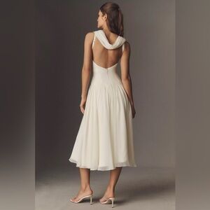 Double Cowl Lady Length Dress